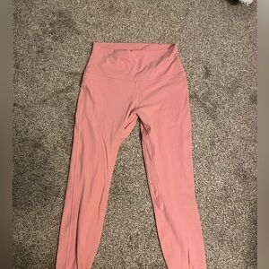 Pink lululemon align leggings size 8